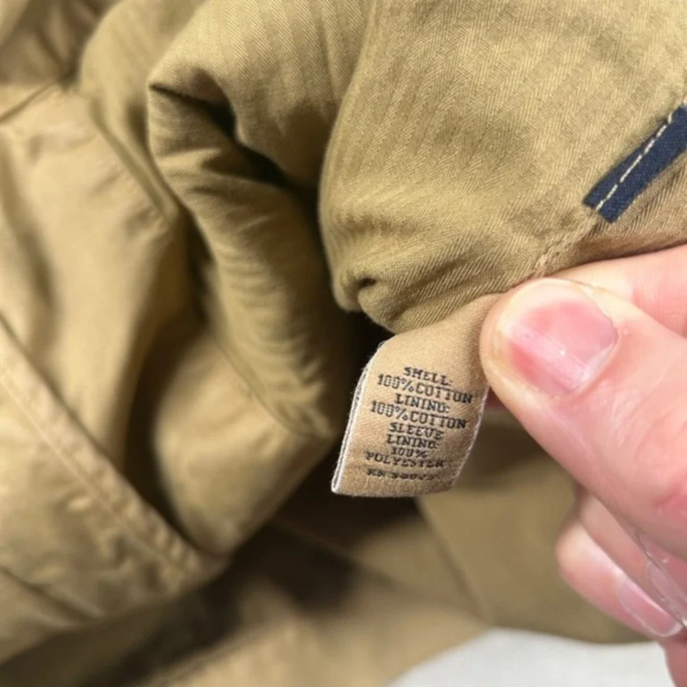 Banana Republic Jacket Mens XL Harrington Moto Mandarin Collar Canvas‎ Zip Dad